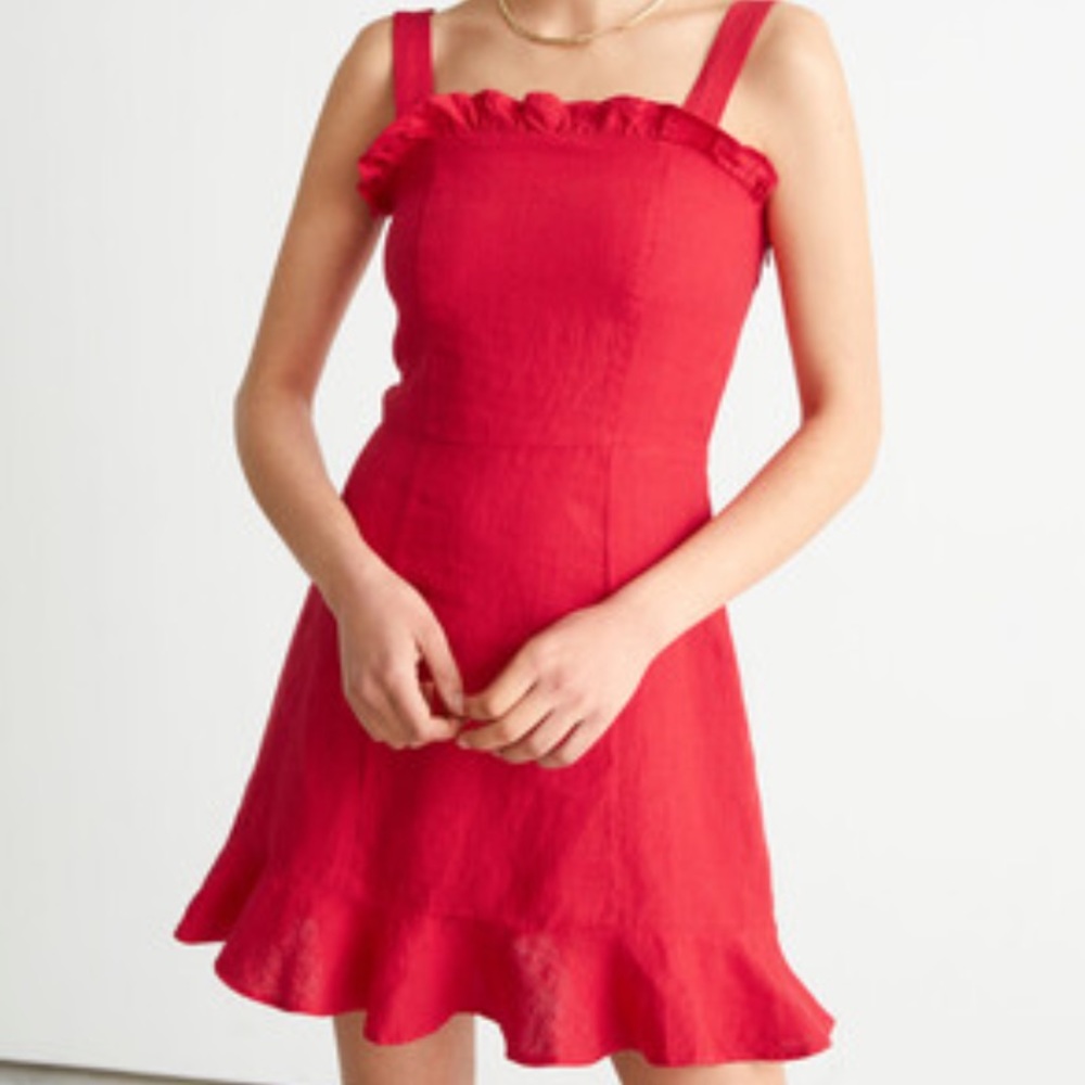 Other stories mini linen dress NWT